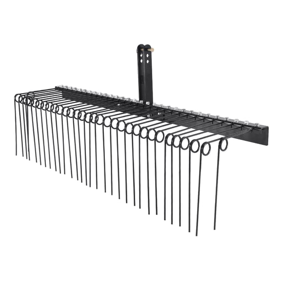 KFFKFF Tow Behind Landscape Rake, 72" Lawn Dethatcher Rake with 32 Tines, Pine Straw Rake for Category 1, 3-Point Hitch Tractors