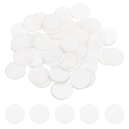 50 Pcs Adhesive Felt Circles, 1" Round Non-Woven Felt Pads Stickers, White