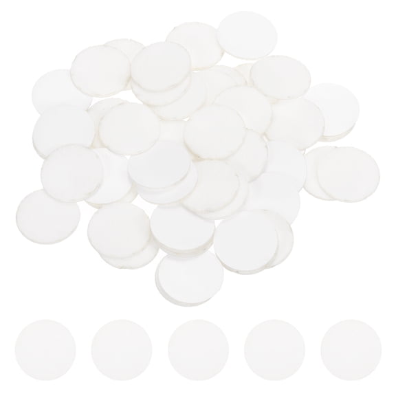 50 Pcs Adhesive Felt Circles, 1" Round Non-Woven Felt Pads Stickers, White