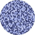 thumbnail image 1 of Ahgly Company Tapis d'Intérieur Lavable en Machine Carré Transitionnel Jeans Bleu, 3 Pieds Carré, 1 of 7