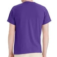 thumbnail image 4 of Hanes EcoSmart Men's Short Sleeve T-Shirt, Crewneck Classic Fit Tee, Cotton-Poly, Purple, 2XL, 4 of 5