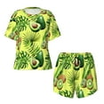 thumbnail image 4 of Lsque Kiwi and Avocado Women's Short-Sleeved Pajama Set - 2 Piece Soft and Lightweight Sleepwear Set-Medium, 4 of 9