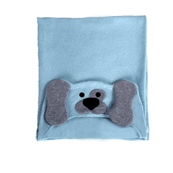 Toalla para niño con forma de perro azul unitalla SmallSoul 305UN