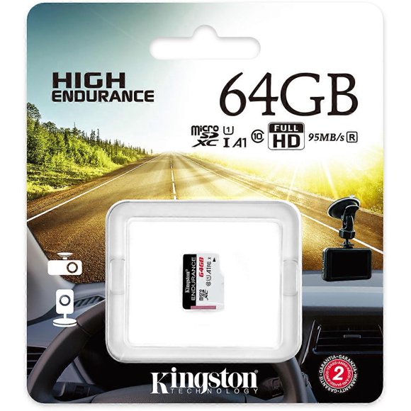 Kingston 64 GB microSD High Endurance UHS-I Speed \u200b\u200b\u200b\u200bClass 1 (U1) - memory card