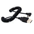 thumbnail image 2 of 2Pieces 5ft Spiral USB 2.0 USB Mini 5P Cable de de datos de enchufe en ángulo izquierdo para 3+, , t CUTICAT usb a mini cable usb, 2 of 8