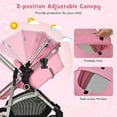 thumbnail image 4 of Infans 2 in 1 Convertible Baby Stroller High Landscape Infant Stroller Pink, 4 of 6