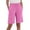 Hot Pink, variant on Simua Loose Women's Sweat Shorts Solid Color Drawstring Elastic Waist Bermuda Shorts with Pockets