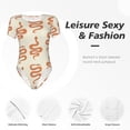 thumbnail image 4 of Vsdgher Hand Drawn Snake Prinr Short Sleeve Body suit for Womens, Sexy Onesie One Piece Round Neck Bodysuit Shapewear Tummy Control-X-Large, 4 of 7
