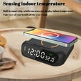 thumbnail image 4 of 3in1 15W Wireless Charger Clock LED Digital Display Alarm Clock Temperature Display Wireless Charging Bracket, 4 of 7