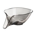 thumbnail image 1 of Vegetable washing basin draining basket multi-function washing fruit filter drain basin blanching and washing rice Transparent gray2pcs, 1 of 5