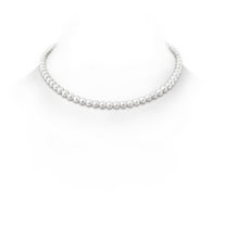 ANGARA 6-7mm, 16" Freshwater Cultured Pearl Single Strand Necklace in 14K White Gold for Women | June Birthstone, Birthday, Anniversary, Jewelry Gift for Women | Pearl Necklace