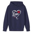 thumbnail image 4 of Sudaderas con capucha para niños y niñas, sudaderas casuales de manga larga, lindas sudaderas de gran tamaño con bolsillo de polar, chaquetas para niñas, 4 of 4