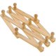 thumbnail image 1 of Perchero de madera natural extensible para colgar en la pared, con forma de acordeón, para sombreros, armarios y puertas., 1 of 5