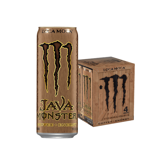 Java Monster Loca Moca, Coffee Energy Drink, 11 fl oz, 4 Pack