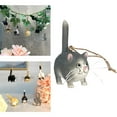 thumbnail image 2 of Lovely Resin Cat Figurine Hanging Ornament Statue for Car Tabletop Decor Decoration - Gray, 2 of 8