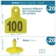 thumbnail image 1 of 20PCS 4x5CM Pig Ear Tags Set Farm Animals Label Livestock Different But Consecutive Numbers Markers Identification Card Marking He Qiyong unisex, 1 of 2