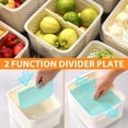 thumbnail image 6 of Fenbeli Fruit Vegetable Storage Containers for Fridge, 6 Pack Produce Saver with Lids and Removable Colander, BPA-Free Airtight Fresh Keeper with Adjustable Vent & Divider, Refrigerator Organizer Set, 6 of 11