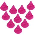 thumbnail image 1 of 10-Pack Triangular Loose Powder Puffs with Bows — Soft Facial Makeup Sponges (Suitable for Loose Powder),RoseRed, 1 of 10