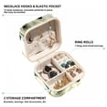 thumbnail image 2 of Polar Bear Travel Portable Square Necklace Organizer Jewelry Box Earring Holder for Girls and Women - Store Rings, Earrings, Necklaces, Bracelets, and More, 2 of 6