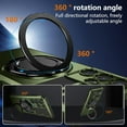 thumbnail image 6 of Phone Case for Samsung S22 Ultra Case with Ring Magnetic Fits Wireless Charger, 2 in 1 Soft TPU and Hard PC Cover Samsung Galaxy S22 Ultra Case Shockproof Rugged Black (Green), 6 of 17