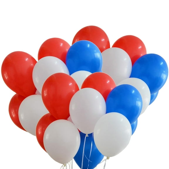 LABSERRON 100Pcs Balloons For Bridal Shower Decorations 12 Inches Red White Dark Blue