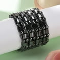 thumbnail image 2 of 10pcs Valentine Day Gifts for Husband Stretchy Hematite Bracelet Black Inner Diameter: 2-1/8 inch(5.3cm), 2 of 4