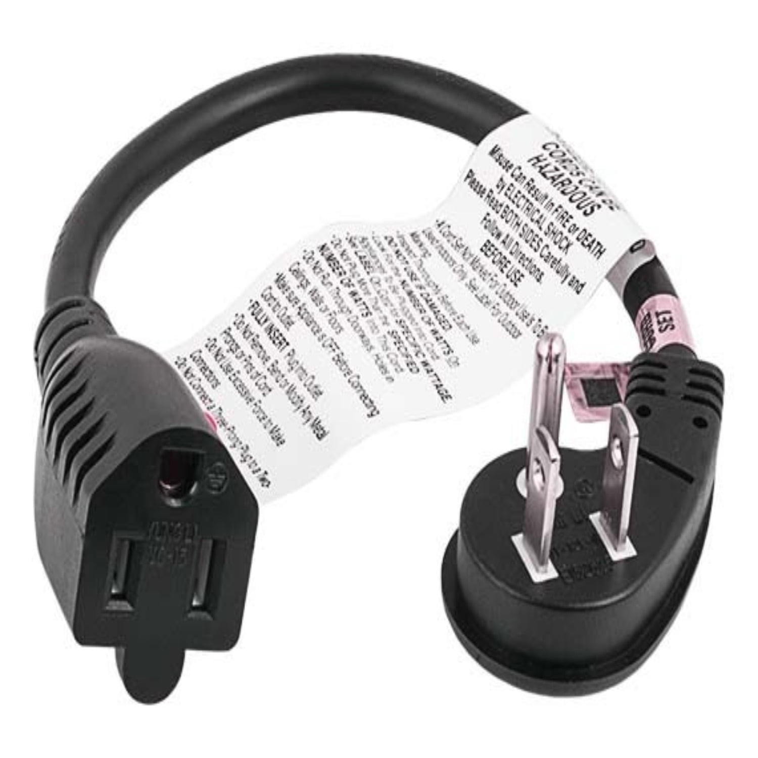 SANOXY Cables and Adapters; 1ft Ultra Low Profile Power Extension Cord