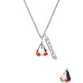 thumbnail image 2 of Delight Jewelry Resin Penguin Silvertone Be Strong and Courageous Bar Charm Necklace, 23", 2 of 4