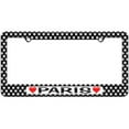thumbnail image 1 of Paris Love with Hearts License Plate Tag Frame, Multiple Colors, 1 of 1