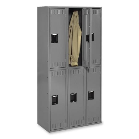 Tennsco Double Tier Locker, Triple Stack, 36