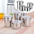 thumbnail image 6 of Contenedor de café de acero inoxidable sellado al vacío para granos de café para cocina casera opcional (juego de 4.9 in), 6 of 7