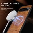 thumbnail image 3 of Case for Google Pixel 9 Pro XL, Compatible with Magsafe, Ultra Slim Drop Protective Shockproof Back Case Anti-Slip, PU Leather + Soft TPU, Support Magnetic Car Mount for Google Pixel 9 Pro XL - Brown, 3 of 9