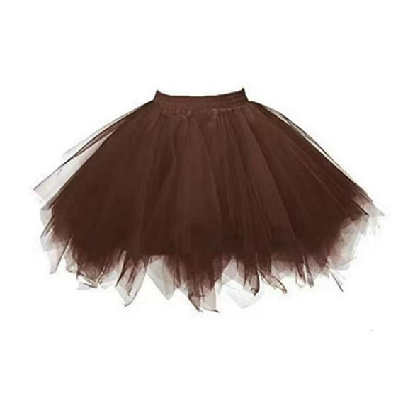 SDFGTstore Tulle Skirt Carnivals Layered Tulle Tutus Skirt Highs Waist Pleated Midi Skirt
