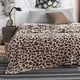 thumbnail image 3 of Mantas de franela de lana de Coral Súper suave, estampado de rayas de cebra y leopardo, colcha para sofá cama, mantas a cuadros, 3 of 4