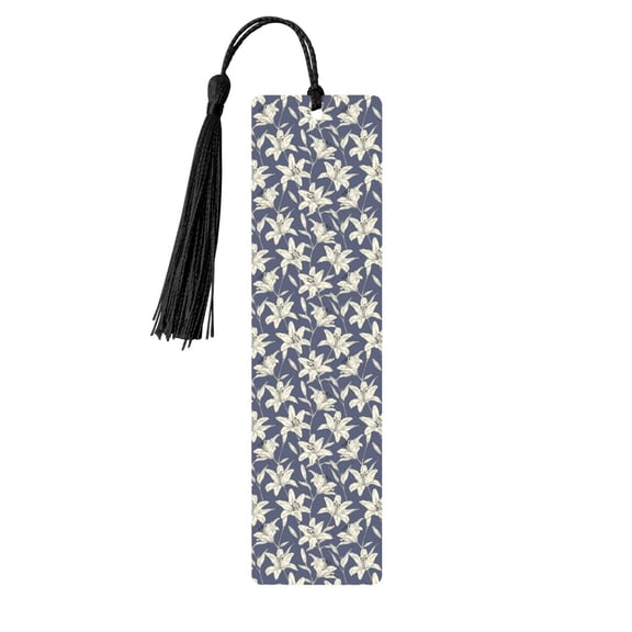 Kdxio Lilies Flowers Print Metal Tassel Bookmarks,Perfect Gift for Art Lovers and Bookworms Metal Bookmarks for Women