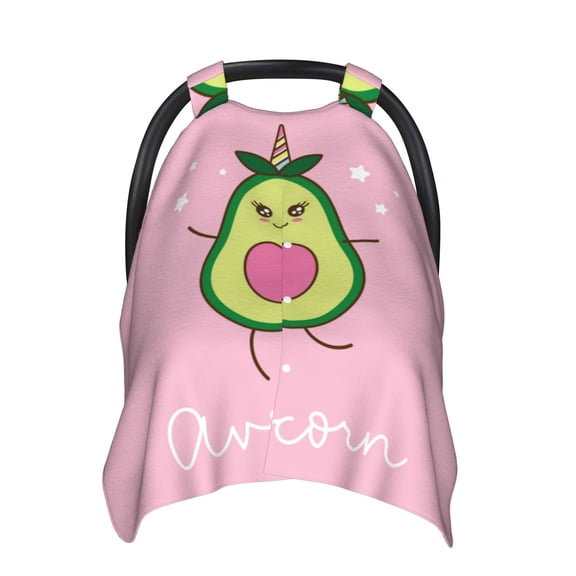 Car Seat Cover Baby - Cute Avocado (2) Breathable Infant Car Seat Cover for Baby Carseat, Lightweight Comfort Baby Essentials Must Haves Newborn Stuff for Girl Boy