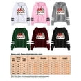 thumbnail image 2 of Frontwalk Ladies Hoodies Long Sleeve Hooded Tops Christmas Print Sweatshirt Women Loose Fit Pullover Colorblock Grey 2XL, 2 of 2