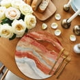 thumbnail image 2 of Round Placemats Orange Ombre 15 inch Set of 6 Table Mats for Dining Table Beach Ocean Wave Abstract Heat Resistant Non-Slip Kitchen & Home Decorative Place Mat Set, 2 of 8