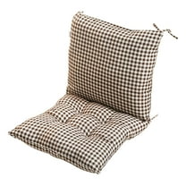 Mozhitti Outdoor Chair Cushion Indoor/Outdoor Solid Back 1 Piece Square Corner Chair Cushion With Ties Deep Seat Weather And Fade Chair Cushions For Dining Chairs