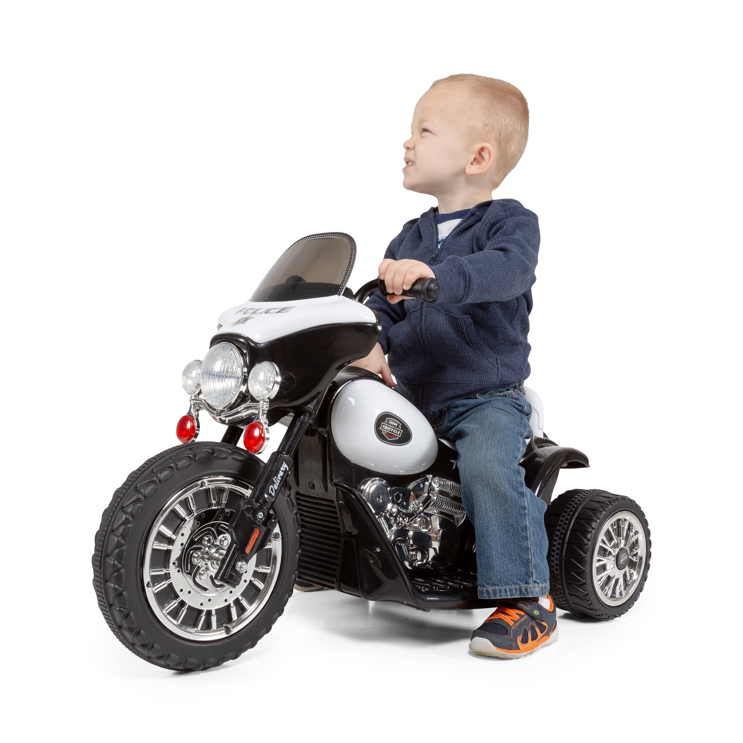 Lil' Rider 3-Wheel Kids Motorcycle with Police Decals - For Ages 3 to 6