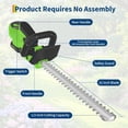 thumbnail image 4 of 22.4'' Hedge Trimmer Cordless, 2 * 2.0Ah Batteries and Charger, Handheld Electric Trimmers/Grass Shrub Pruning Cutter, Lightweight & Compact Hedge Shear for Garden, Lawn, 4 of 8