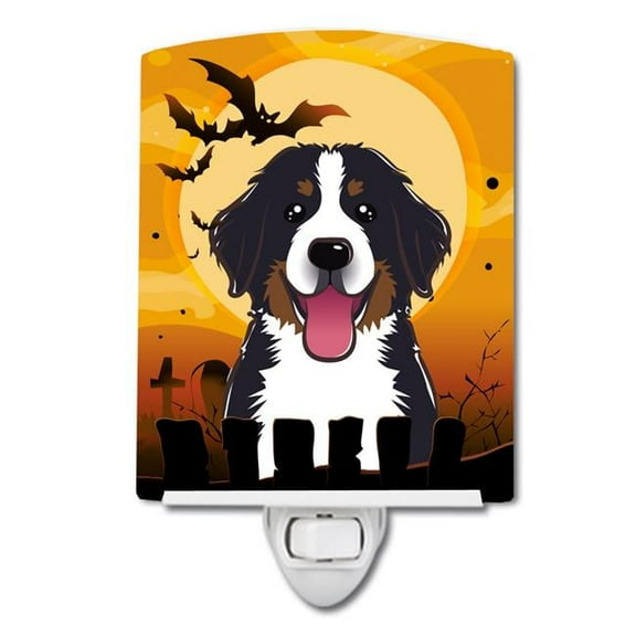 Caroline's Treasures BB1795CNL Halloween Bernese Mountain Dog Ceramic Night Light, 6x4x3", multicolor