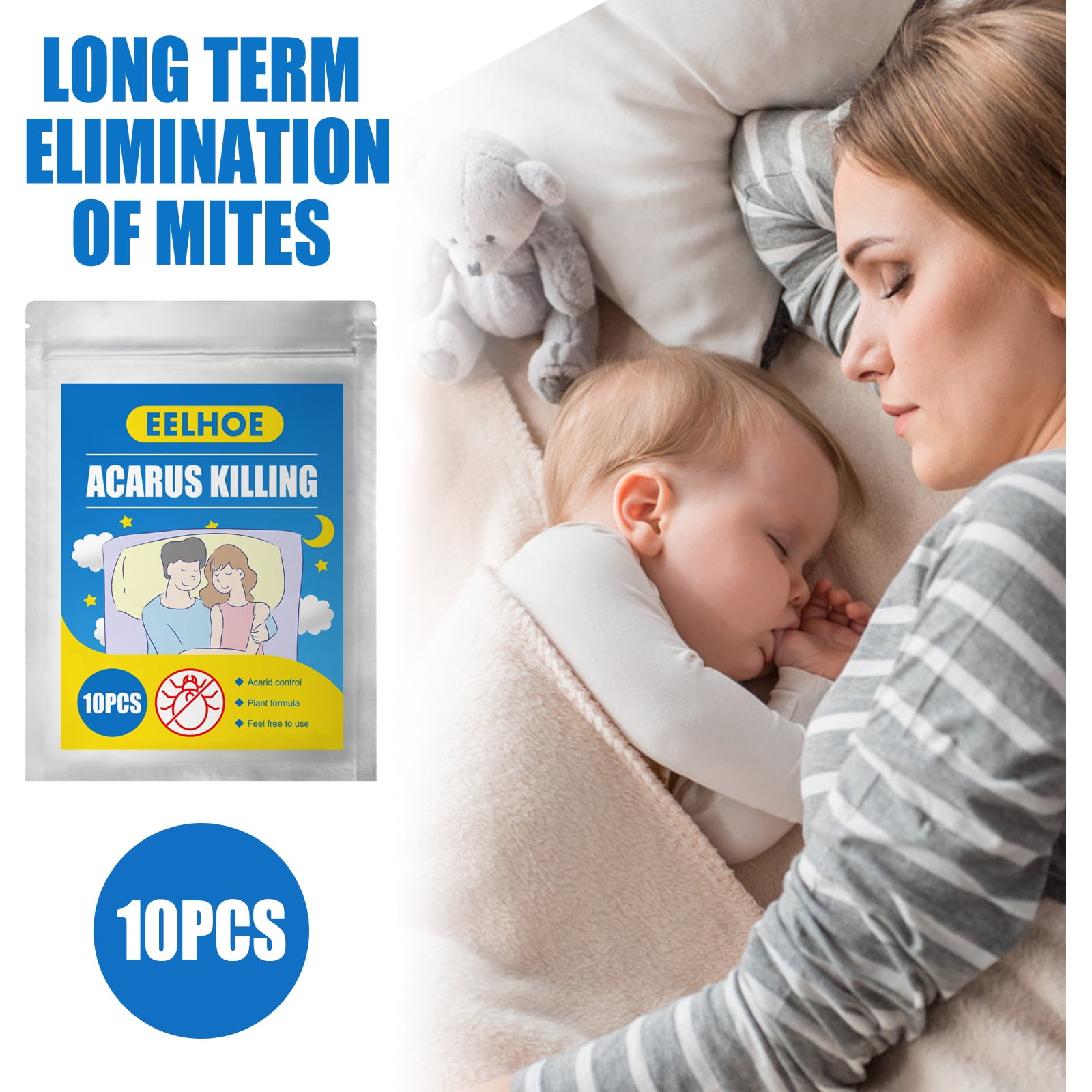 6/10pcs Bags Dust Mites Killer Mite Eliminator Nature For Bed Sheet