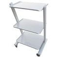 thumbnail image 2 of INTBUYING Mobile Handle Cart Storage Trolley Carbon Steel 3 Layers White, 2 of 8