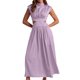 thumbnail image 1 of Vestir Vestido midi de fiesta de cóctel con cuello alto para mujer Recorte de cintura sin mangas (Púrpura S) Cgtredaw Para estrenar, 1 of 1