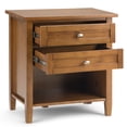 thumbnail image 6 of Simpli Home Warm Shaker 24 inch Solid Wood Transitional Night Stand in Light Golden Brown (Set of 2), 6 of 7