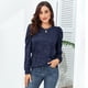 thumbnail image 3 of Sudadera de manga larga NikouMX con cuello redondo para mujer a la moda manga abombada, 3 of 5