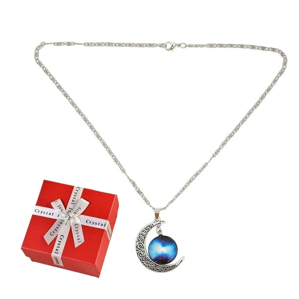 Hollow moon light short necklace clearance