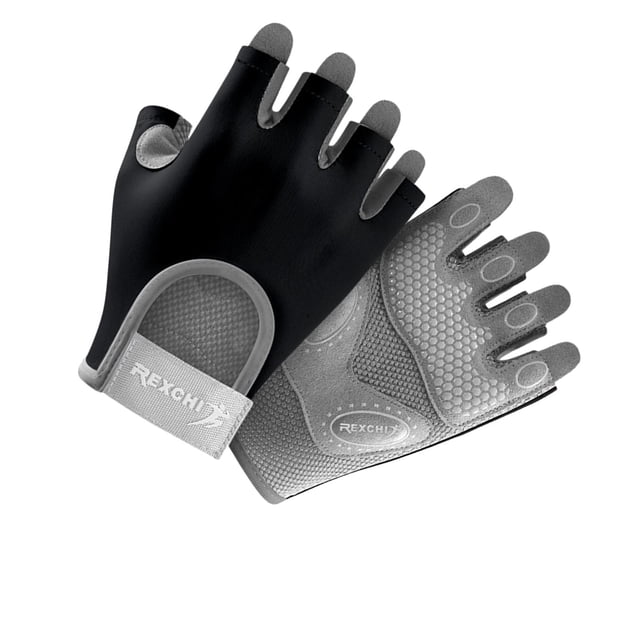 Guantes deportivos de medio dedo para ciclismo, transpirables, resistentes a los golpes y sin dedos. Negro