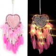 thumbnail image 5 of Pendentif Décoratif Attrape-Rêves Plume Ornement Lumineux Design en Forme de Cœur Attrape-Rêves compatible Chambre Newway, 5 of 5